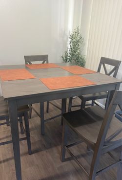 Dining table and chairs