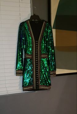 Green Sequin Dress vestido verde