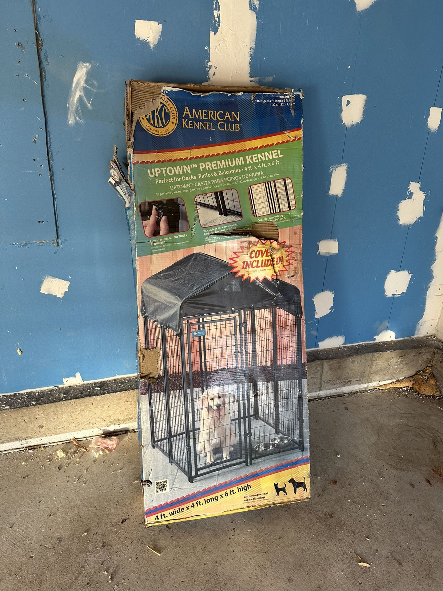 American Kennel Club Uptown Premium Dog Kennel 4'W x 4'L x 6'H