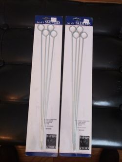 Set Of 8 Grill Skewers 24"