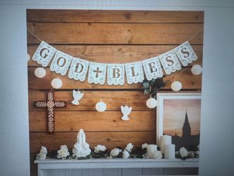 God Bless Lace Banner Party Decoration