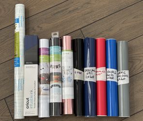 10 Cricut material rolls HTV iron-on infusible ink vinyl foil