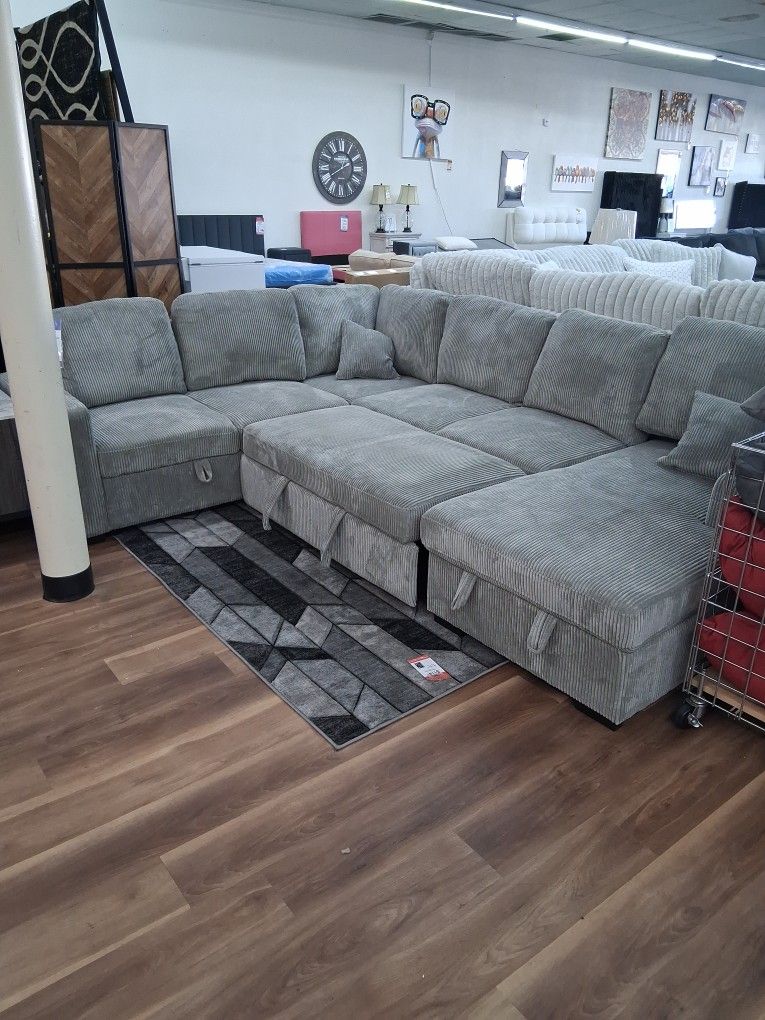 4pc Sleeper/Storage Sectional