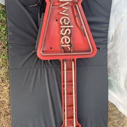 Budweiser Neon Guitar Decor