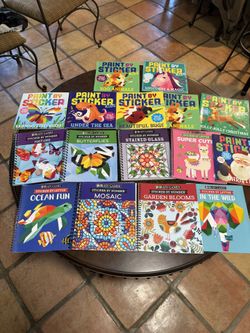 Assorted Kids Paint By Sticker Books 