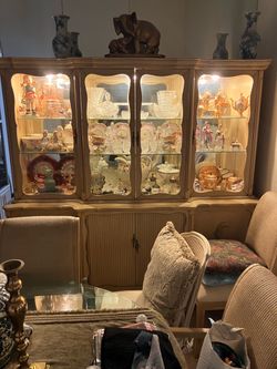 75 YEAR OLD HAND CARVED CHINA CABINET