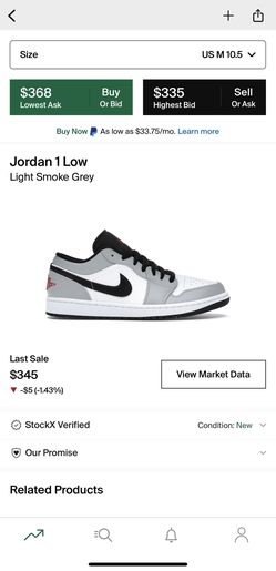 Jordan 1 Low Light Smoke Grey