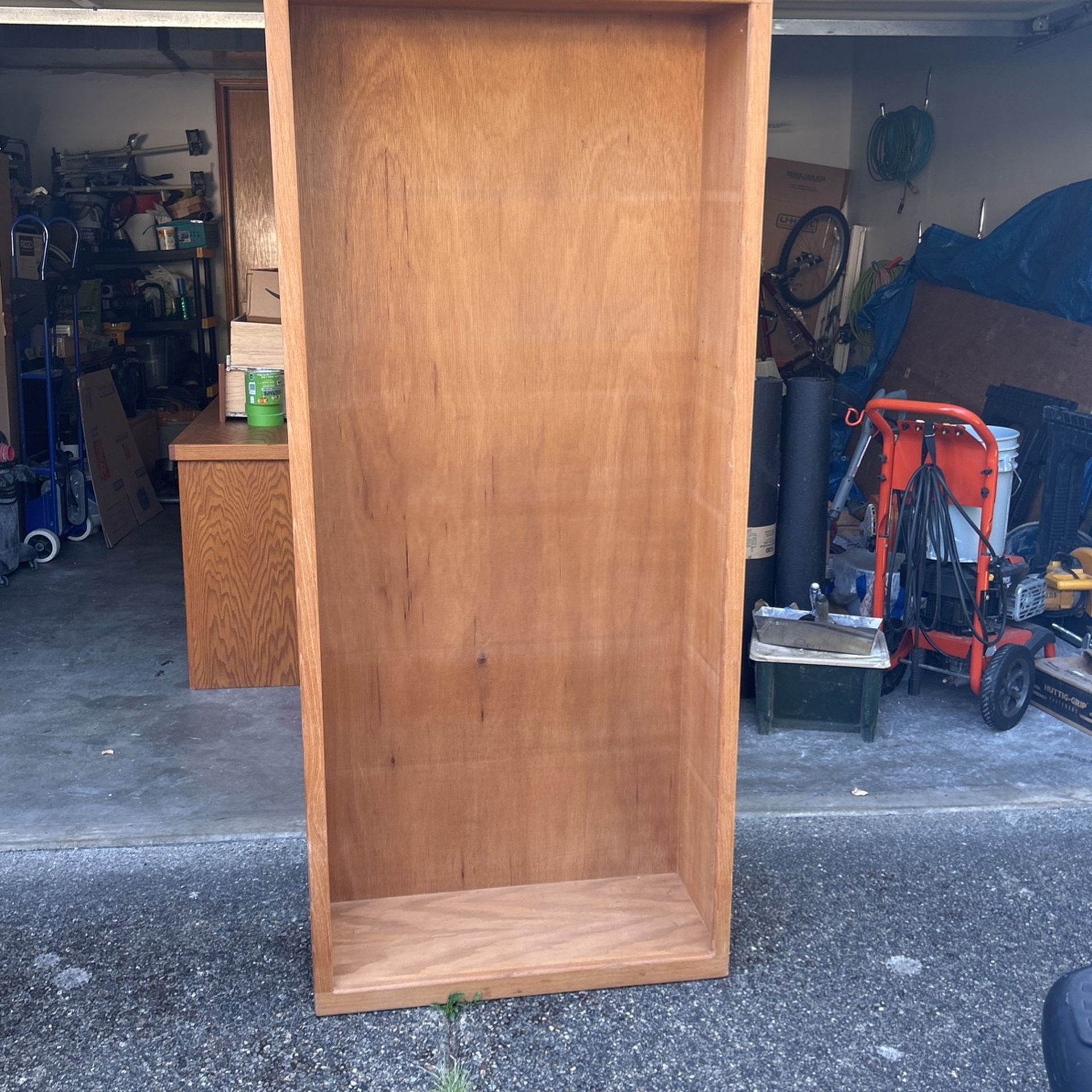 Oak bookshelves with five shelves
