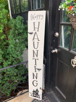 Happy Haunting Halloween Porch Sign