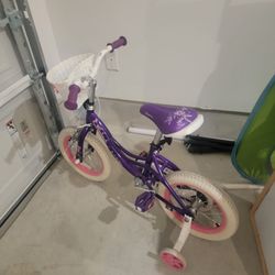 Girls Kids Bike with Training Wheels and Basket