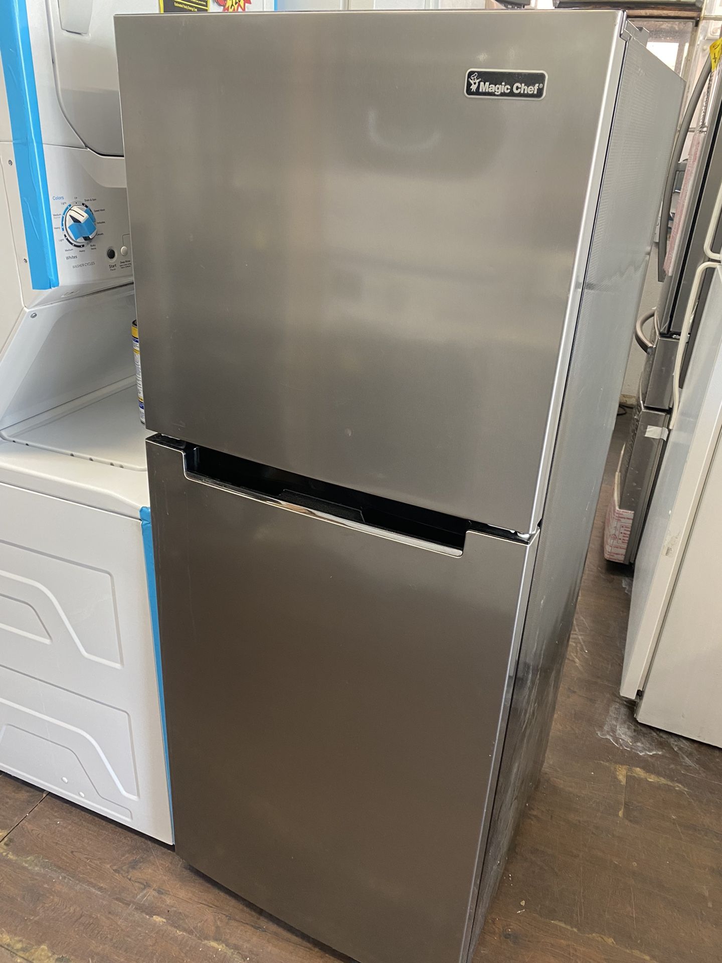 Stainless Steel 10 Cu Ft Refrigerator 24 “ wide Magic Chef