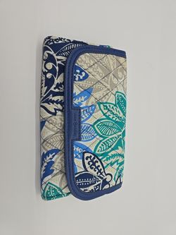 NWT NEW VERA BRADLEY GO FISH EURO WALLET BLUE / TURQUOISE  