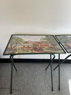 Vintage Coca-Cola TV Trays Stand