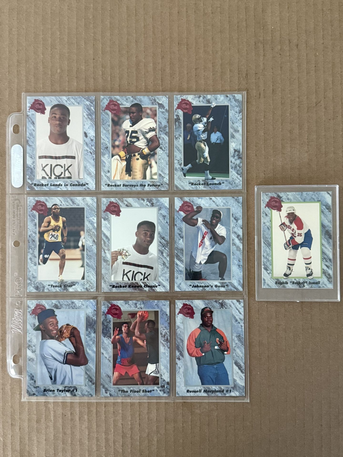 1991 Four Sport Rookies Set: (LP1-LP10). Includes- “SHORT PRINT “ GOLD INSERT #LP8 “ROCKET ISMAEL”. FRENCH OAKLAND RAIDERS. NM/M!!!😎