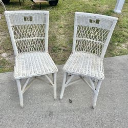 Pair Of Wicker Chairs 