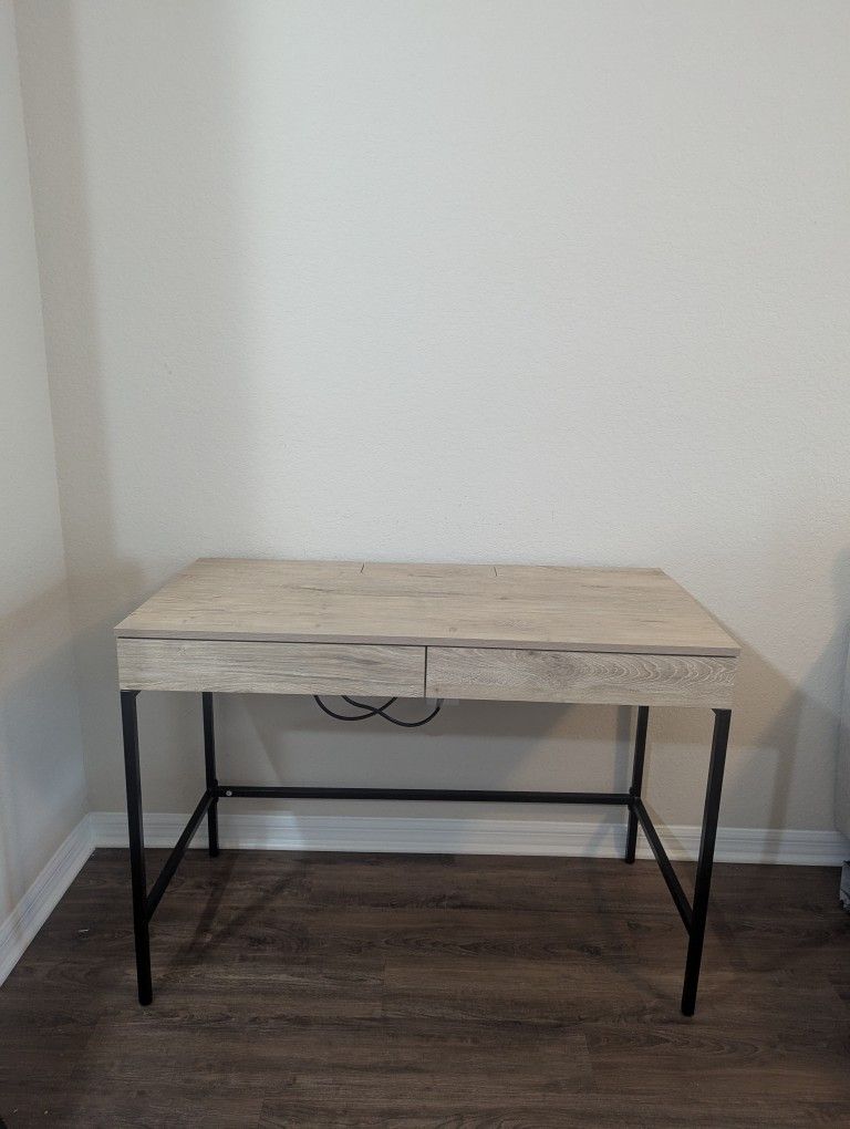 Loring Wood Writing Desk Drawers and Charging Station - Threshold