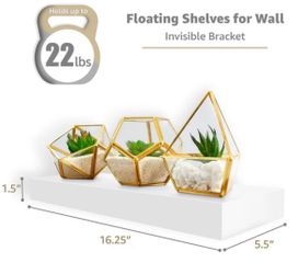 SORBUS 3pk Wall Décor Mounted Floating Shelves - White