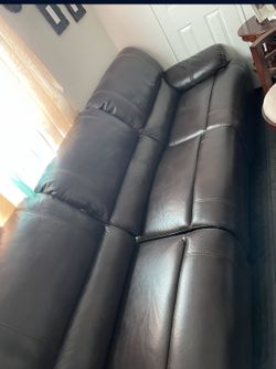 Brown Leather Couch