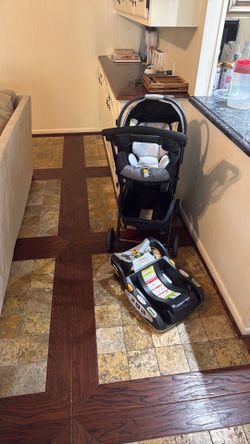 Infant Car Seat with Stroller Base, Newborn Insert, and Car Seat Base