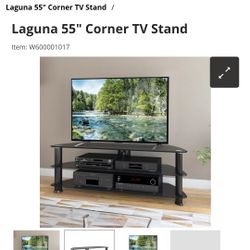 Black Smoke Glass TV Stand 