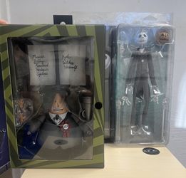 NECA Nightmare Before Christmas Jack Skellington Clothed 9" And Ultimate Mayor