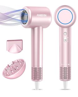 ANIEKIN (Open Box) Hair Dryer, High-Speed Ionic Low Noise Blow Dryer with Brushless Motor for Fast Drying, Thermo-Control Quiet Compact Hair Blow Drye