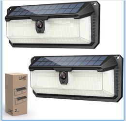 Solar Lights Motion Sensor Outdoor, 258 LEDs Solar Powered Security Lights,3 Lighting Modes, Waterproof Wall Lights for Outside Yard Fence Garden Gara