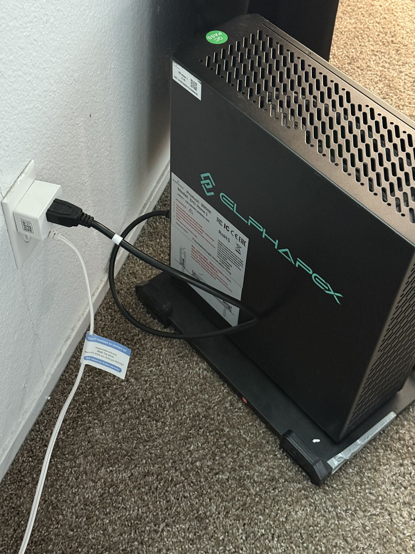 ElphaPex DG Home 1 2100MH/s 630W LTC/Doge Scrypt Miner