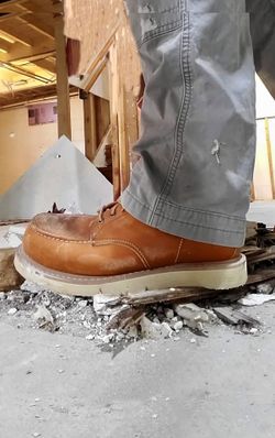 Mens Full Grain Leather Moc Toe Waterproof Composite Toe Puncture Resistant Construction Work Boots Size 9, 9.5 , 10, 10.5 , 11, 12