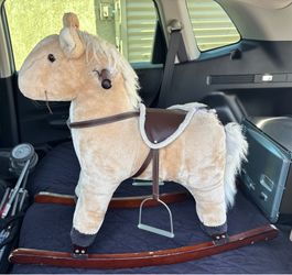 Plush rocking horse (butt needs to be stitched)