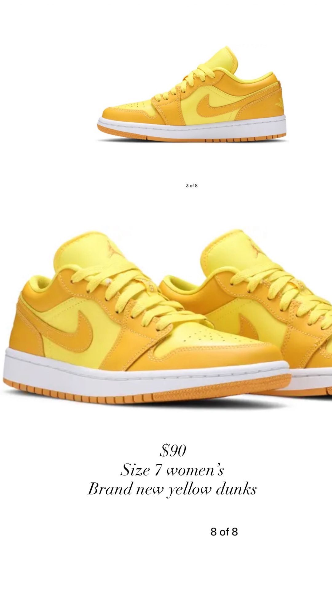 Yellow Dunks Brand New