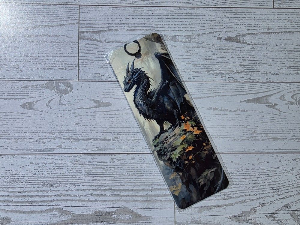 Black Dragon Fantasy Metal Bookmark β Shipping Only
