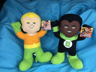 Marvel Comics Aqua Man & The Flash character plush plushie doll lot set ! DC Super Friends doll toy sale! NWT