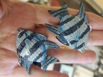 Wood Fish earrings