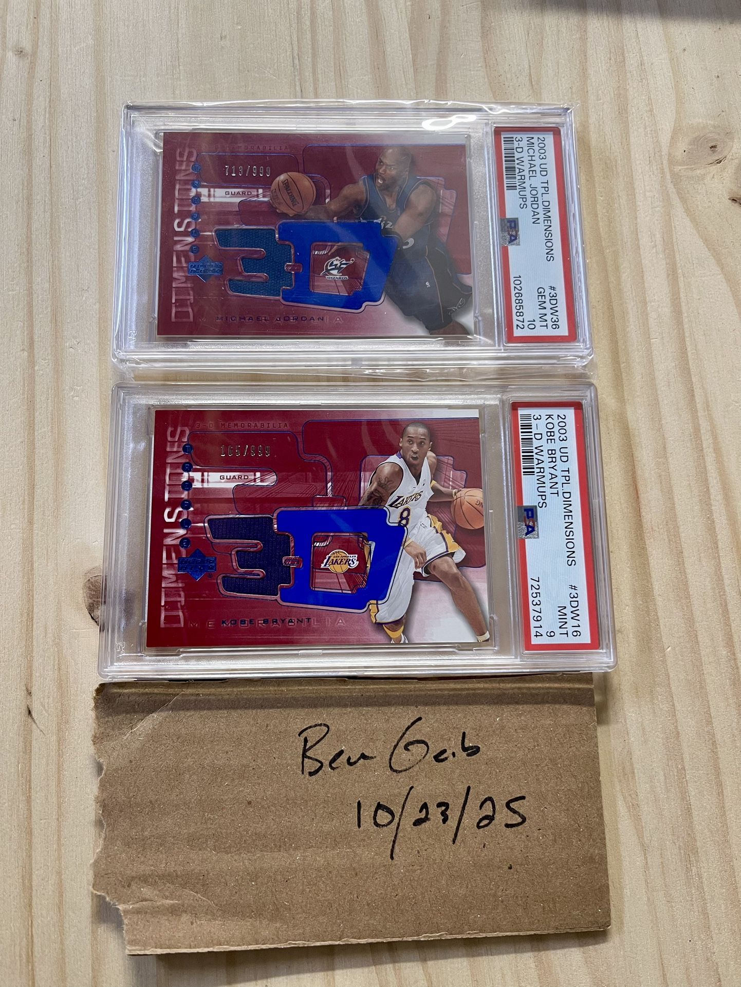 Michael Jordan And Kobe Bryant PSA Basketball Lot!
