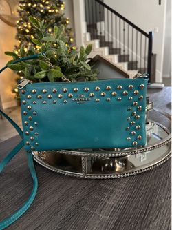 Teal Studded Coach Crossbody Bag