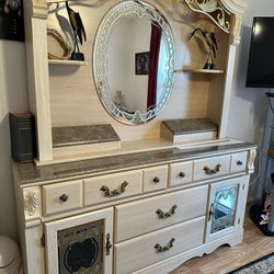 Bedroom Cabinet Drawer Armoire With Mirror