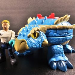 Jurassic World imaginext Ankylosaurus Dinosaur Fisher-Price Action Figure Set W/Action Figure