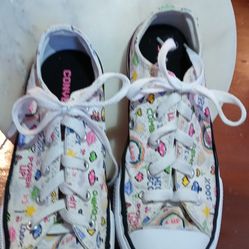 CONVERSE ALL-STAR CHUCK TAYLOR   MULTI PRINT Girl Shoes SIZE 2