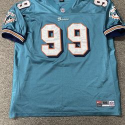 Jason Taylor #99 Miami Dolphins Aqua On-Field Sewn Authentic Nike Jersey 56 3XL