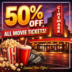 50% off all movie tickets