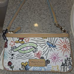 Disney Dooney And Bourke Sketch Large Wristlet 