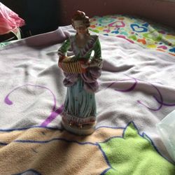 Furgine Woman Playing Accordion Good Condition