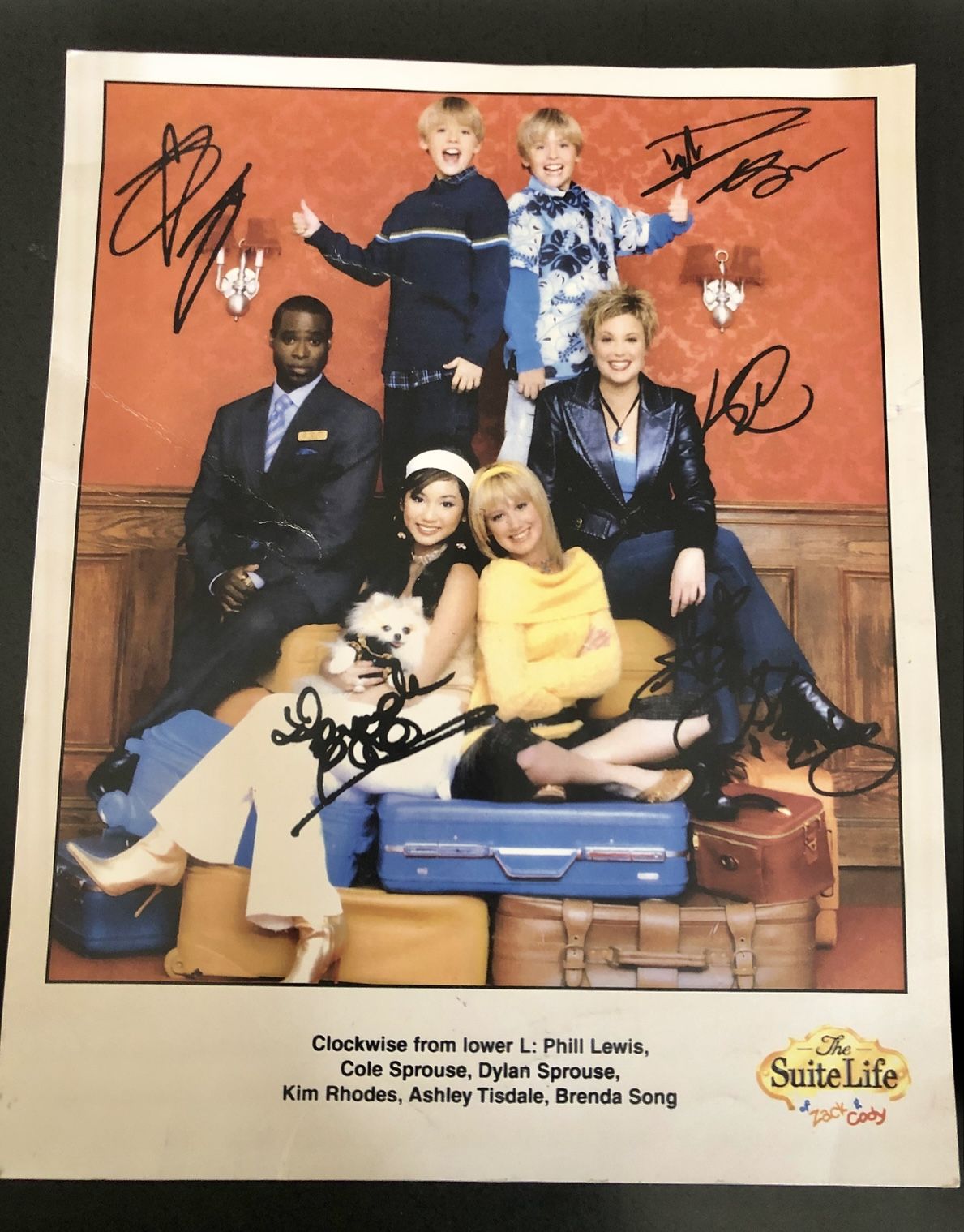 Autographed Disney Channel Suite Life of Zack & Cody Cast Photo