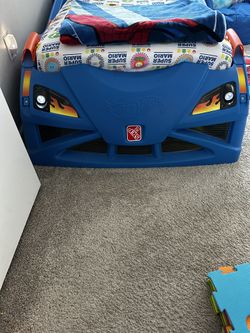 Toddler Car Bed with 6 Inch Serta Mattress