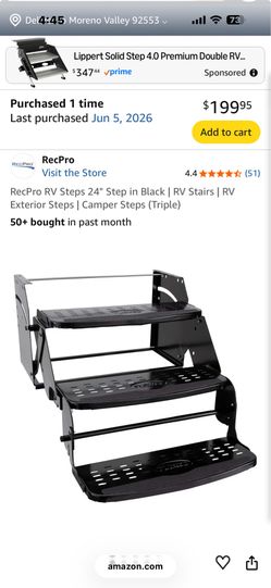 RecPro RV Steps 24" Step in Black