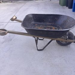 Wheel Barrel Black N Gold With Custom Handles. 