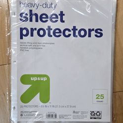 NEW Up & Up Heavy Duty Sheet Protectors (Qty. 25)