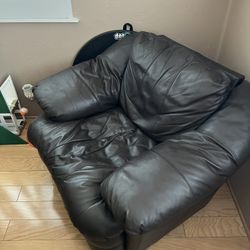 Leather Chair and Ottoman Free