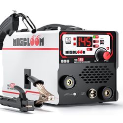 Brandnew 145A MIG Welder,110V Flux Core MIG Welding Machine,3-in-1 MIG/Lift TIG/Stick, IGBT Inverter with Digital Display, Portable Gasless Welding, W